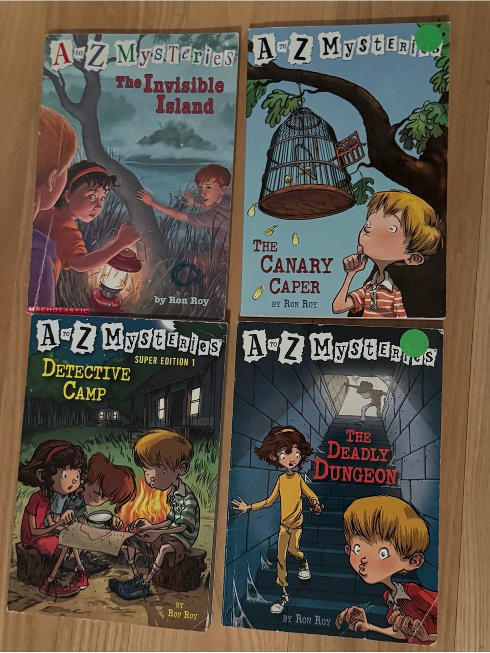 Scholastic A to Z Mysteries Four-Book Set - Blue, Green, Yellow, Red Covers